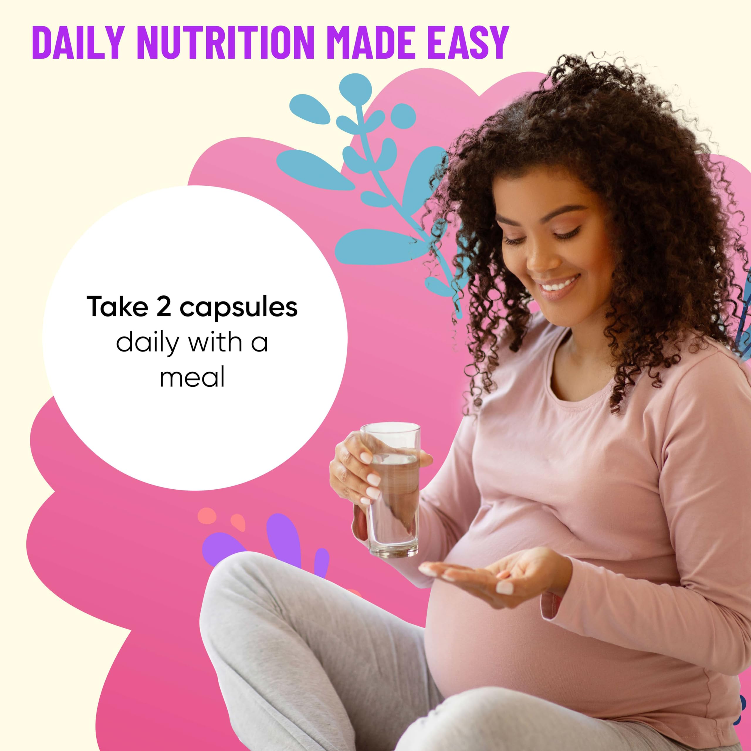 Prenatal Vitamins with Vegan DHA – MTHFR Methylated Folate, Fish-Free — Amazon image 3