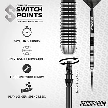 RED DRAGON Darts | Pegasus Original or Switch Point | Tungsten Darts Set