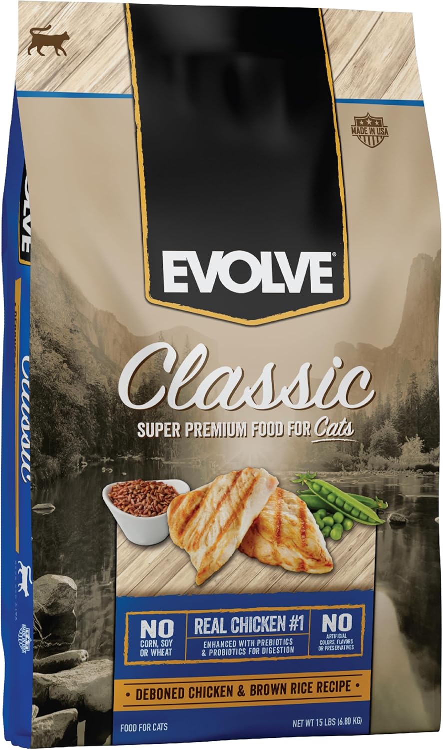 Evolve Classic Deboned Chicken and Brown Rice Recipe Cat Food, 15lb