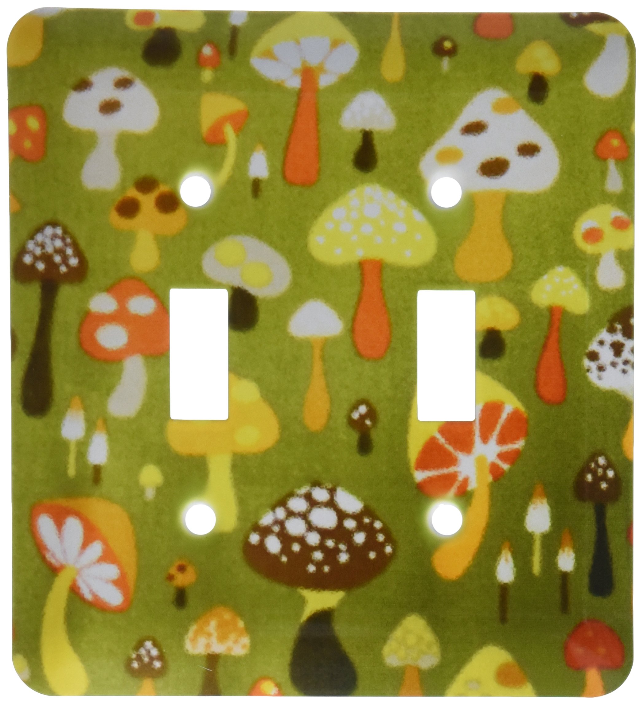 Interrupteur à bascule double champignons marron et jaune pour interrupteur mural décoratif