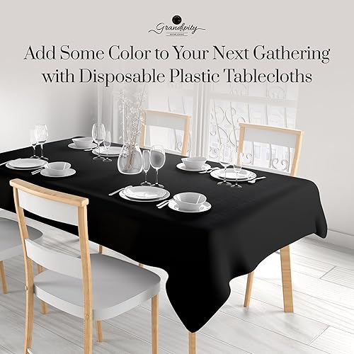 Miniatura 8 de Mantel de plástico de alta calidad - 54 in. x 108 pulgadas. Grandipity - Mantel rectangular (6 y 12 unidades), Rojo