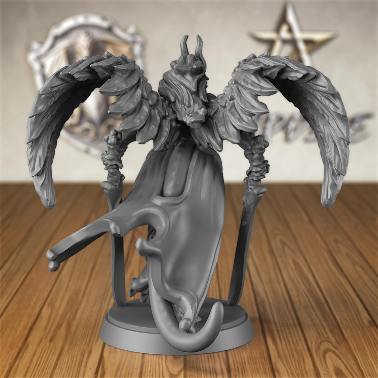 AUSPDICE Angel Fighter DND Miniatures for RPG, Dark Angel Miniature Figure Suitable Fantasy Role-Playing Games-S140