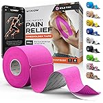 Kinesiology Tape-Incredible Support for Athletic Sports and Recovery + Free Taping Guide - Pre-Cut 2 inch 16.4 feet (Wild Pink + Free Taping Guide, 1 Pack)
