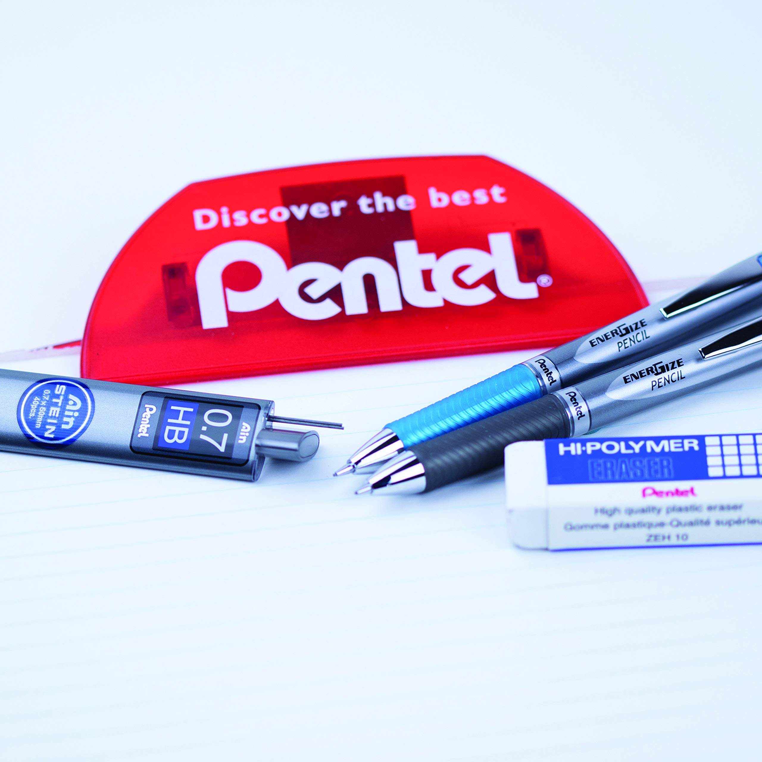 Pentel EnerGize PL77-S automatischer Bleistift, 0,7 mm, himmelblauer Schaft, 12 Stück