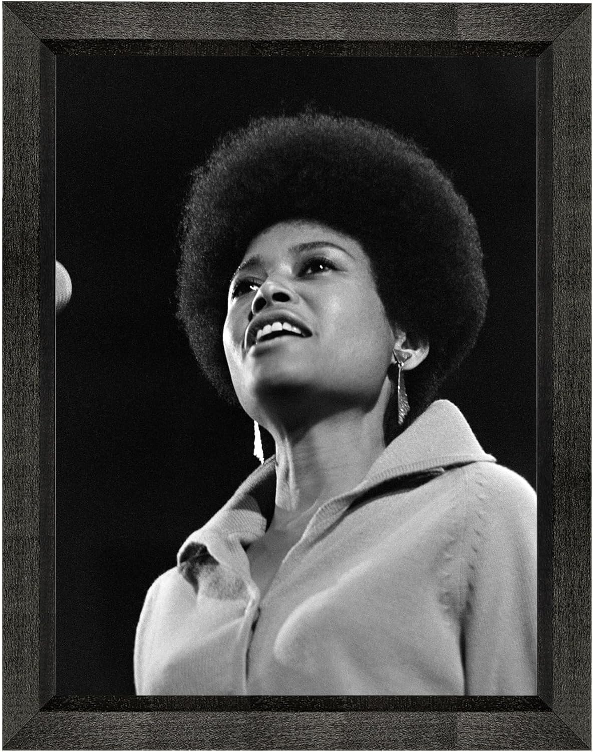 Abbey Lincoln Photograph in a Black Beveled Frame - Historical Artwork from 1966 - (8" x 10") - Matte
