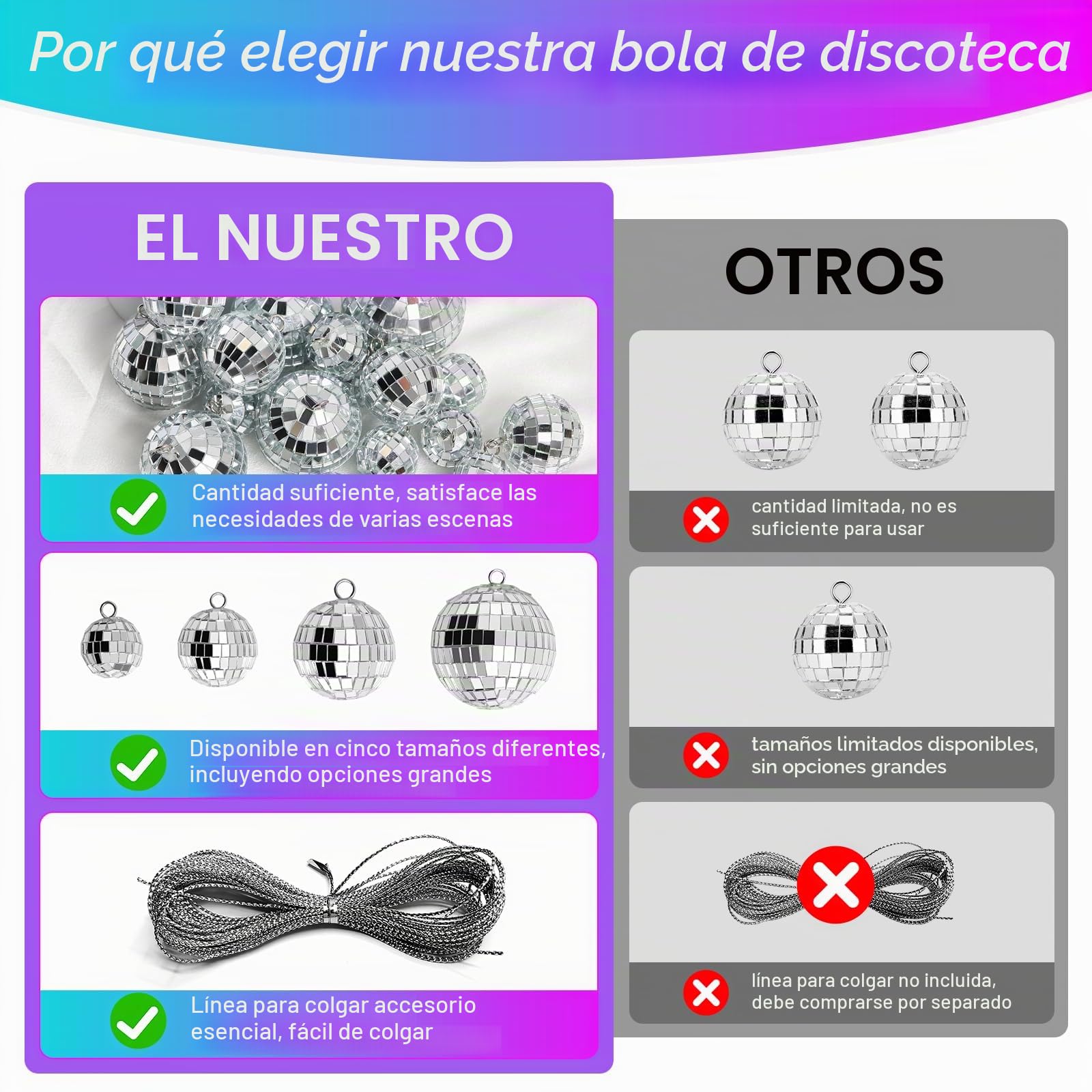Bola Discoteca,25 Bolas Espejadas, Mini Bola de Discoteca,Bolas de Discoteca Pequeñas Decorativas,Disco Ball Pequeñas para Colgar el Árbol Navidad para Decor de Bodas,Fiestas Cumpleañosy Fiestas Casa