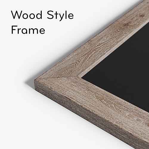 Miniatura 3 de U Brands - Pizarra magnética, 36 x 23 pulgadas, marco de madera rústica (4549U00-01)