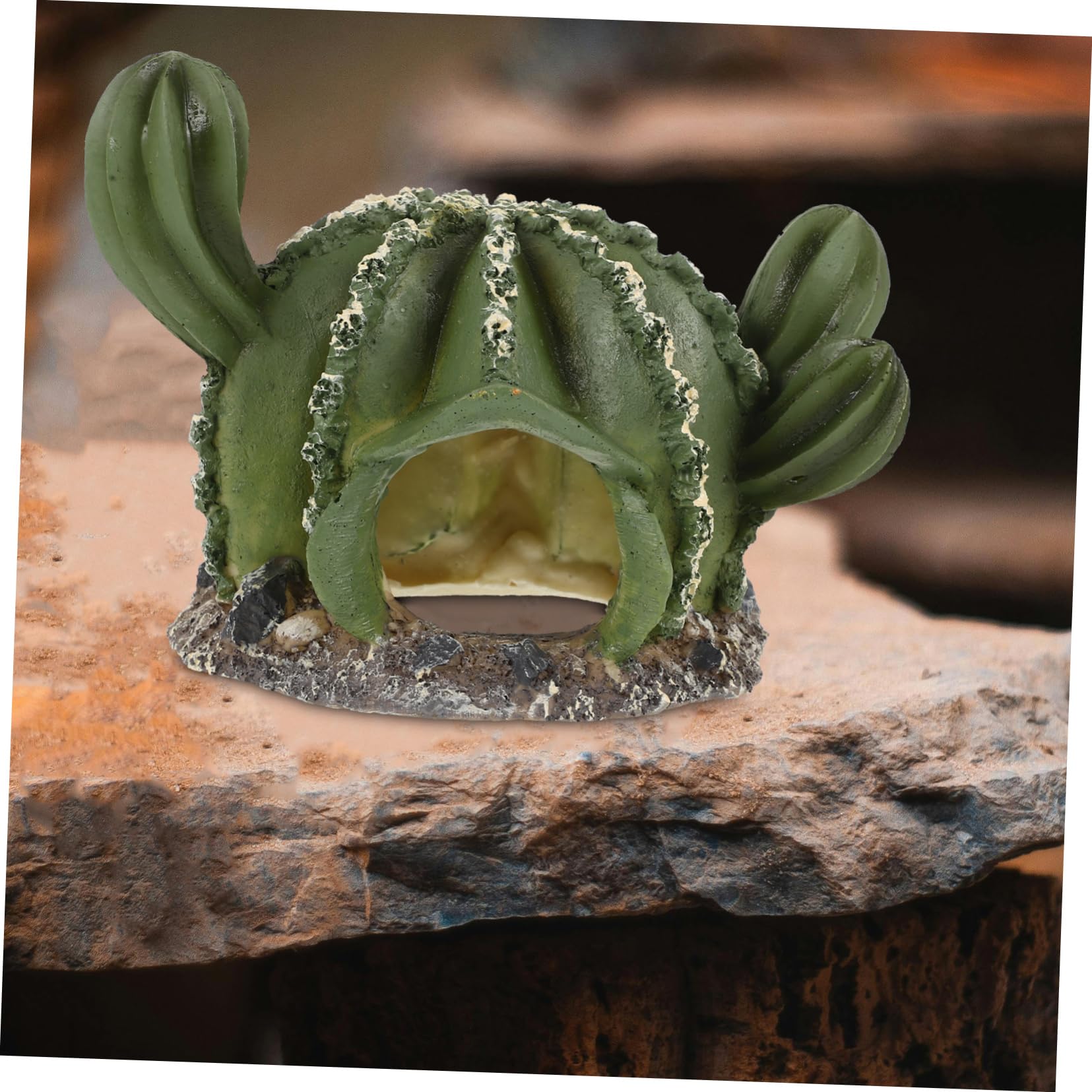 POPETPOP 4 Piezas Paisajismo de Cuevas para Mascotas trepadoras Cueva para Mascotas Reptiles Decoración de Cueva para Reptiles Nido de terrario para Mascotas Refugio de lagartos Resina