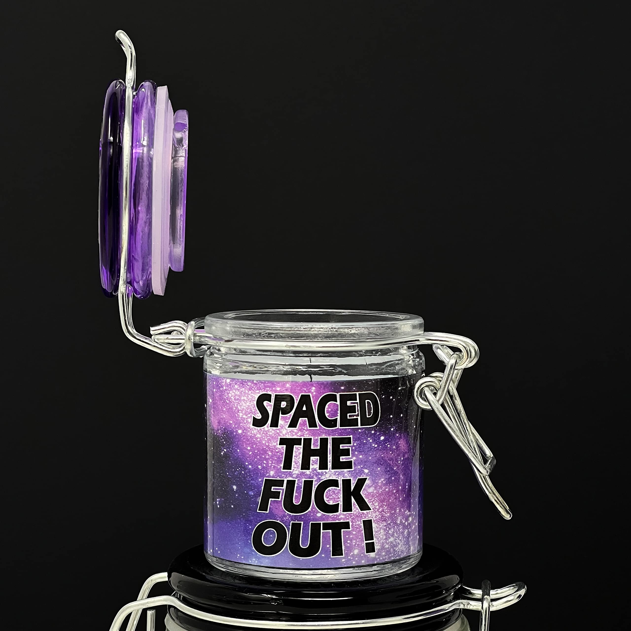 Ted Miller Innovation Mini Storage Jar Set of 3: Spaced Out, Rainbow Galaxy, and Dark Galaxy Jar