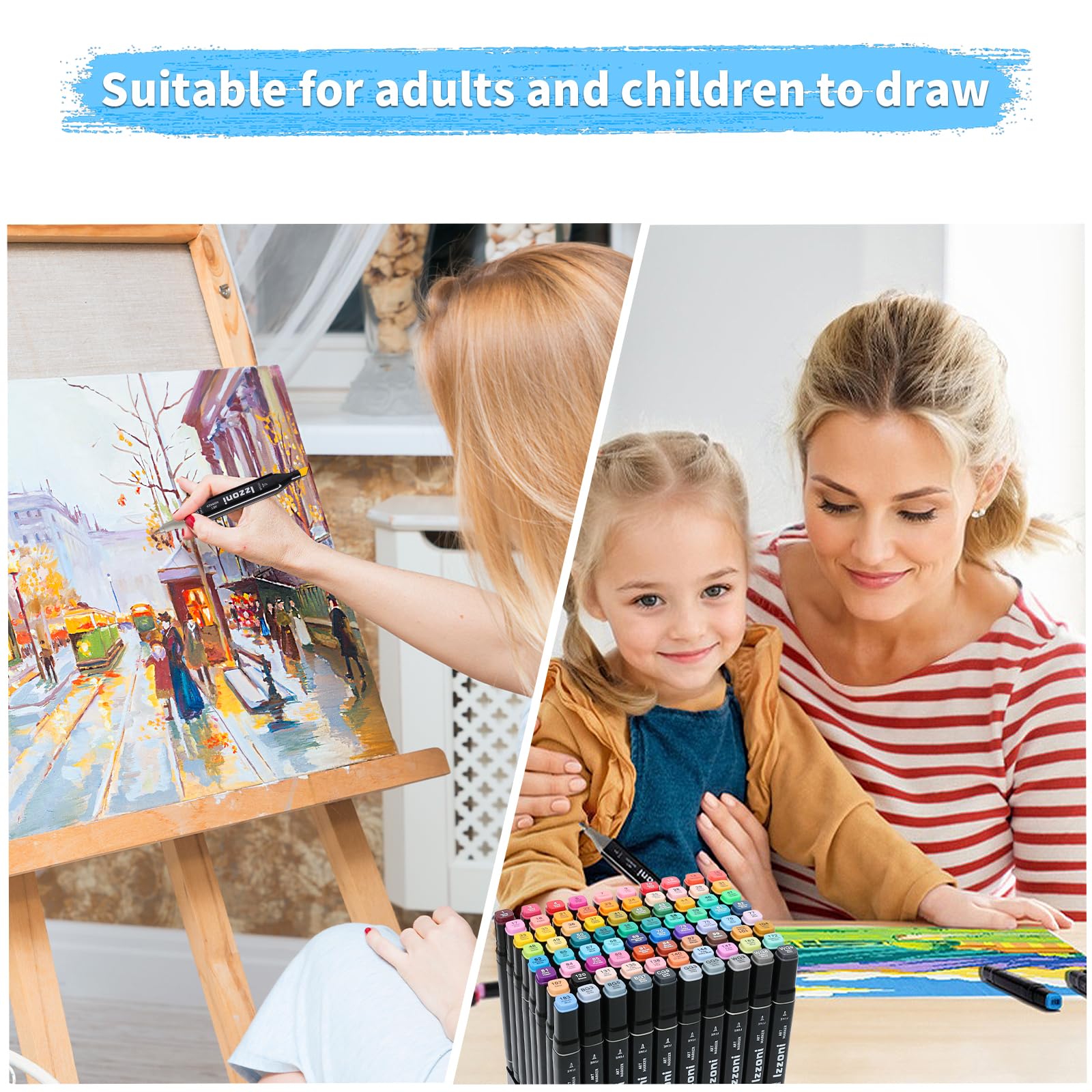 デンタル イマジネーション【裁断済】 Amazon.com : Izzoni 80 Colors Alcohol Markers Set, Dual Tip