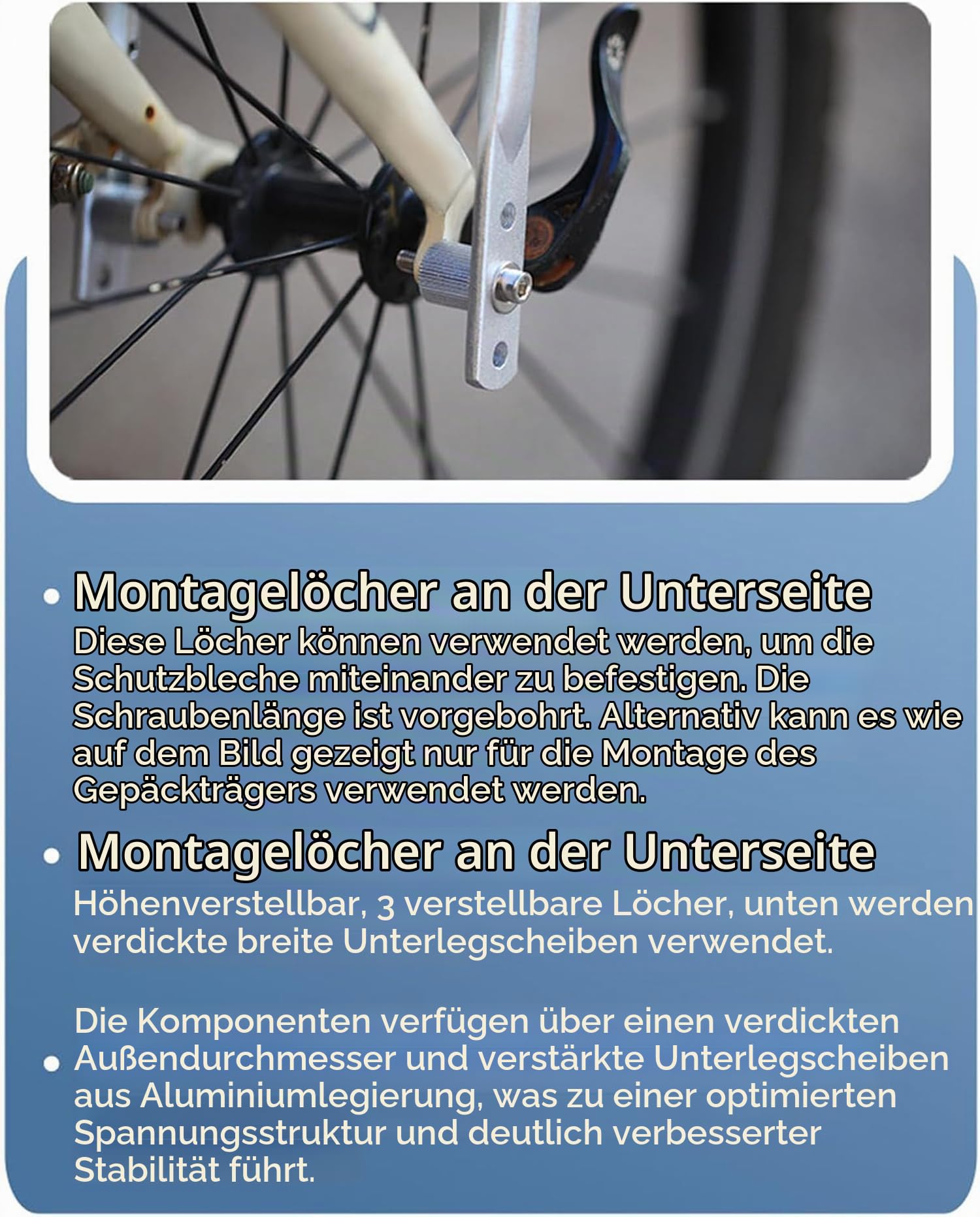 Frontgepäckträger für 20 Zoll Klapprad - Ultra-Leichter 700g Aluminium-Korb mit Kontermuttern, Integrierter Träger für Kompaktfahrräder