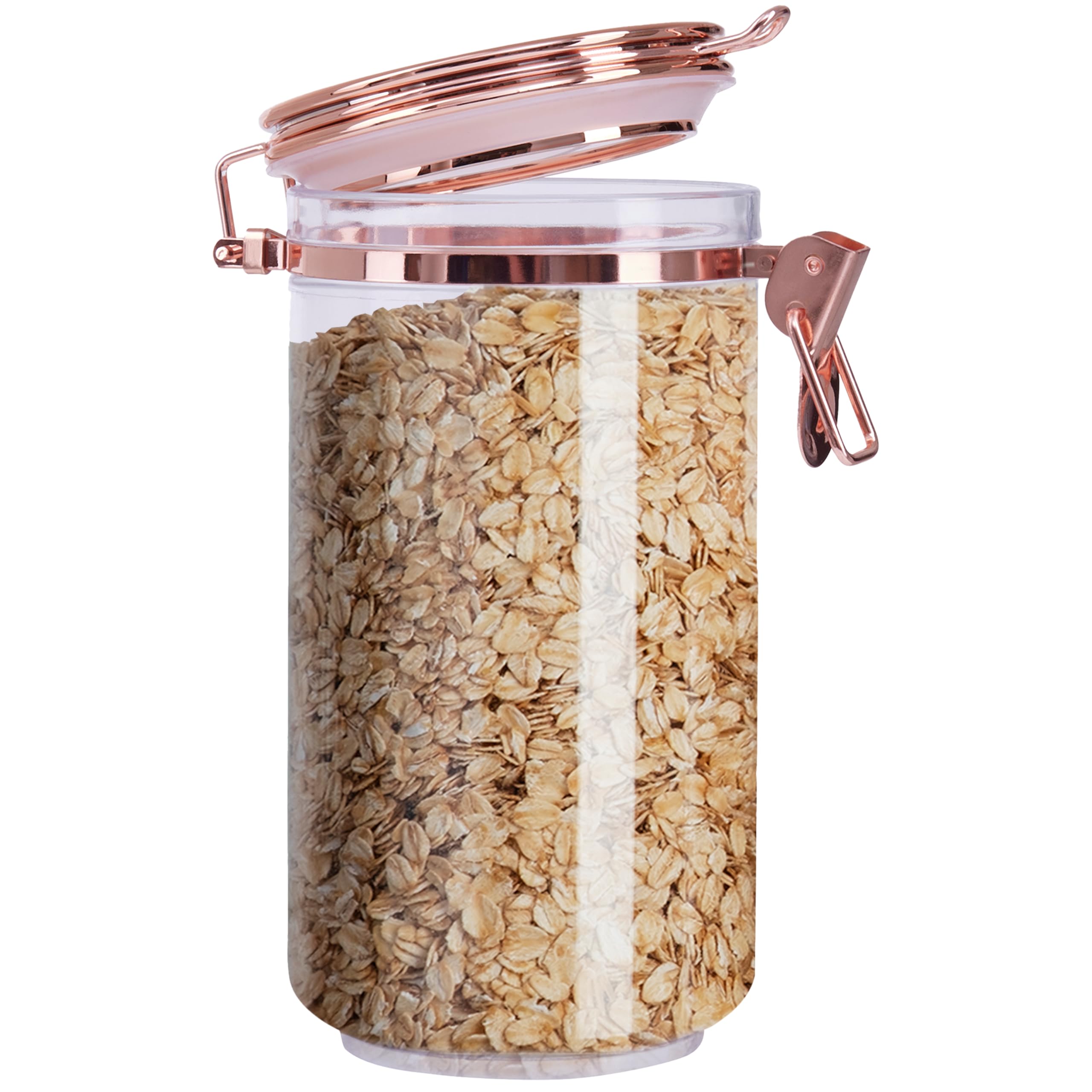 Premier Housewares Versatile 1100Ml Canister With Copper Lid, Airtight Seal Kitchen Canister For Storage, Stylish Food Canister