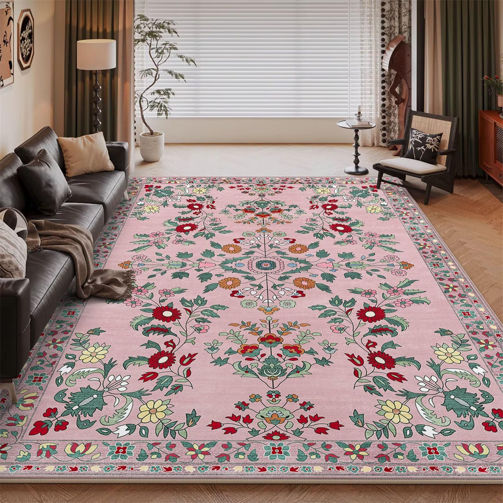 Tapis bureau antidérapant rosa 170x240cm moderne chic pour salon