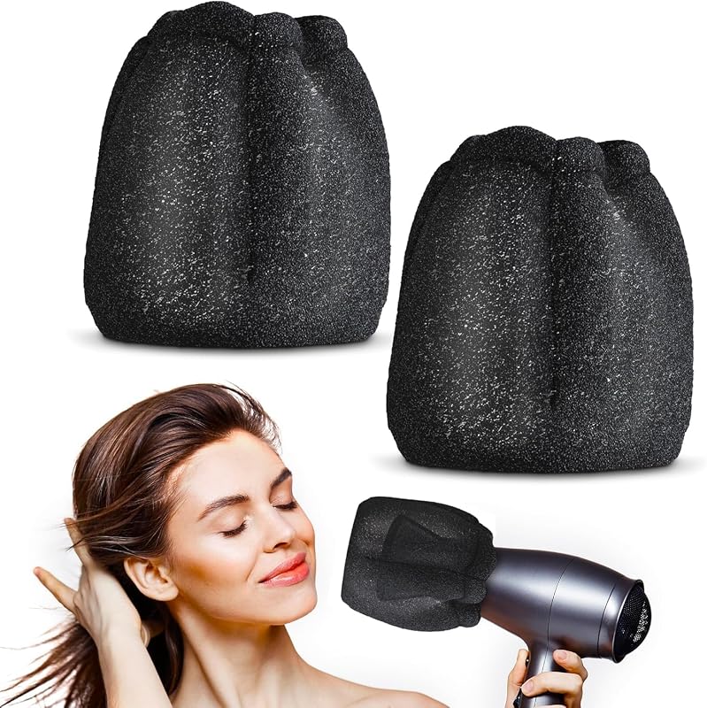 2 Pcs Sock Diffuser for Hair Dryer, Heat-Resistant Foam, 5.12x3.15" | Set of 2 Travel Diffuser Sock for Hair Dryer, Universally Compatible With Most Models, Suitable for Curly and Wavy Hair Type