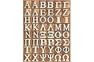 240 Pieces Unfinished Wood Greek Letters
