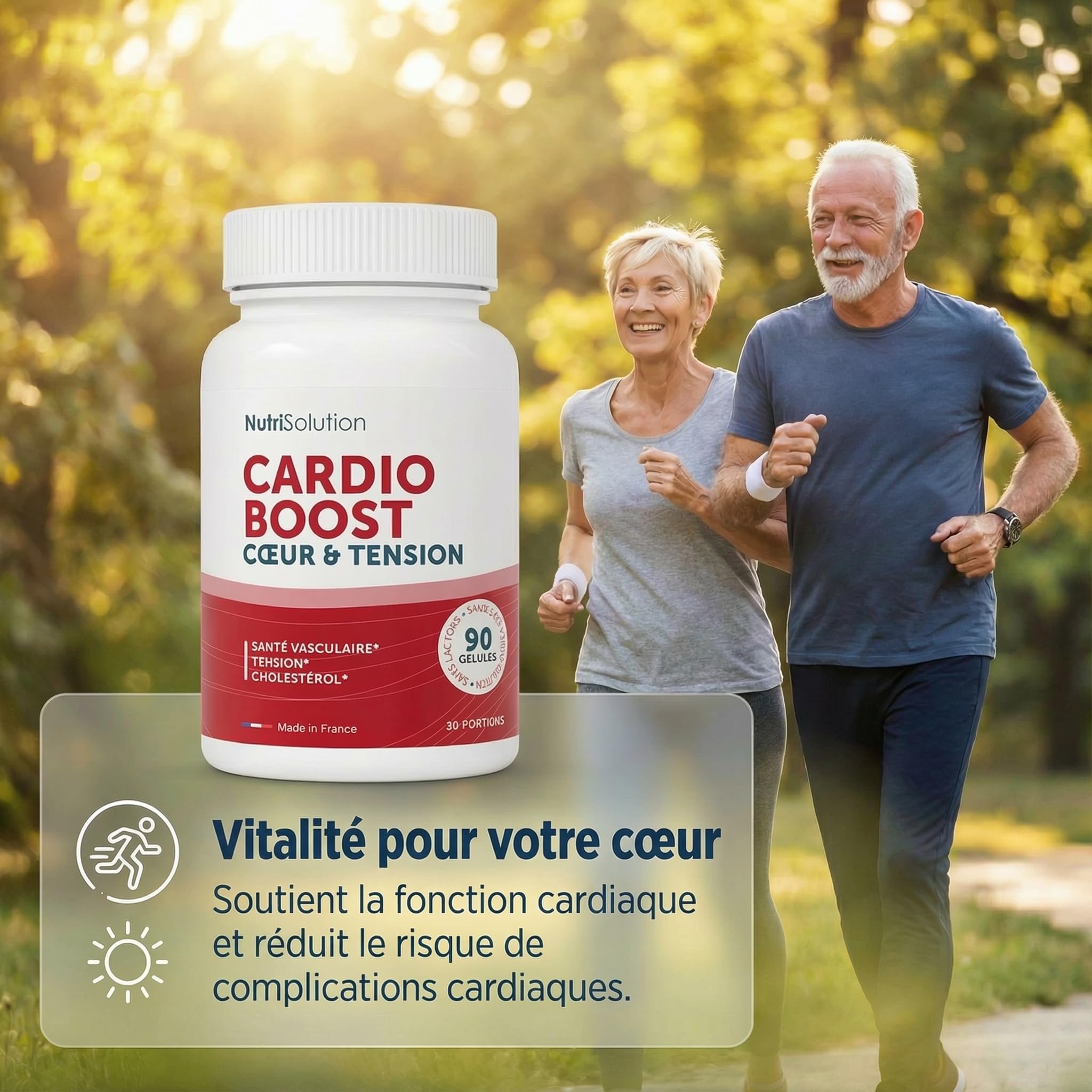 Cardio Boost : Formule Naturelle de Soutien Cardiovasculaire - Pour la Circulation, l'Energie et le Bien-Être Cardiaque - 90 gélules - Formulé par des Médecins par NutriSolution (1)