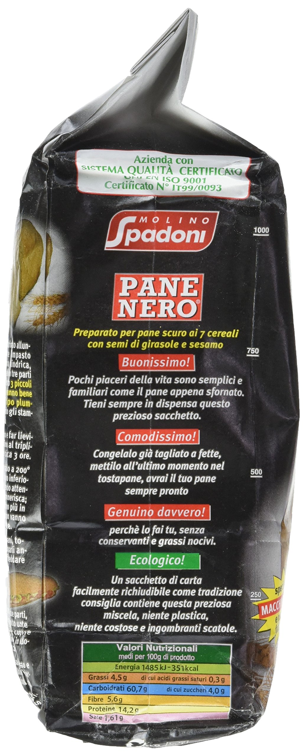Molino Spadoni Farina, Pane Nero - 5 pezzi da 1 kg [5 kg]