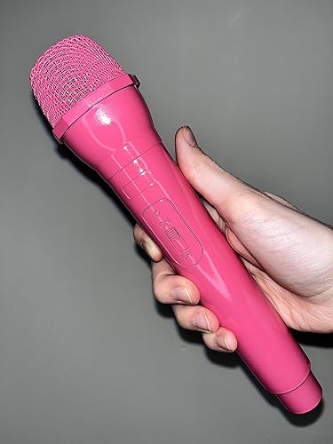 Miniatura 3 de Micrófono falso para sincronización de labios, disfraces, fotos, conciertos, festivales, juegos de simulación y mucho más (rosa magenta)