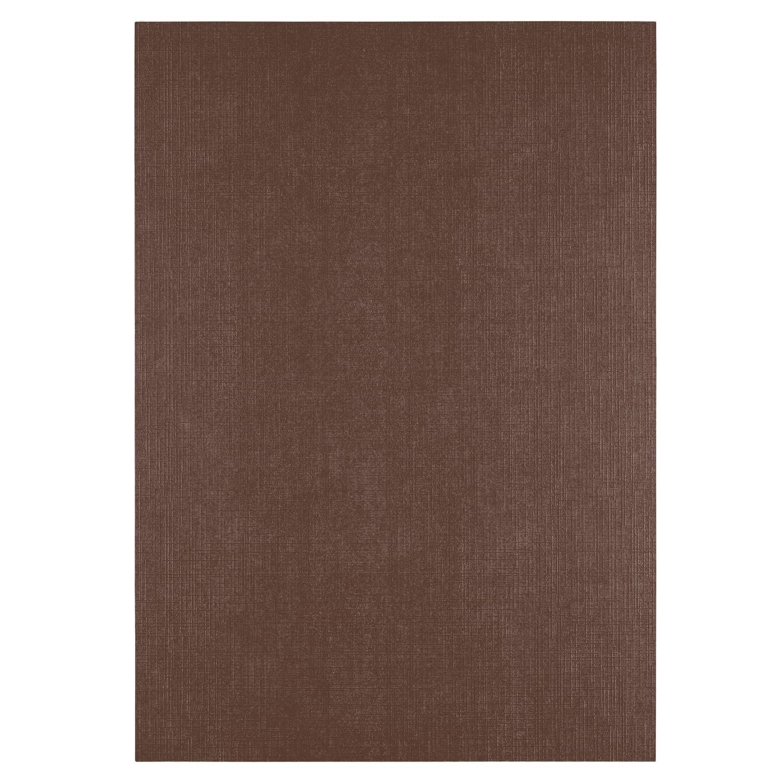 Florence Linen Cardstock A4 Brown (Bear) - 10 Sheets of 250 GSM Coloured Paper - Card Making Supplies for Scrapbooking and Other Crafts