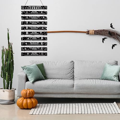 Miniatura 4 de Tatuo Letrero de conocimiento de brujería, flores y hierbas, decoración de pared, decoración de bruja de Halloween, letrero de bruja de cocina,