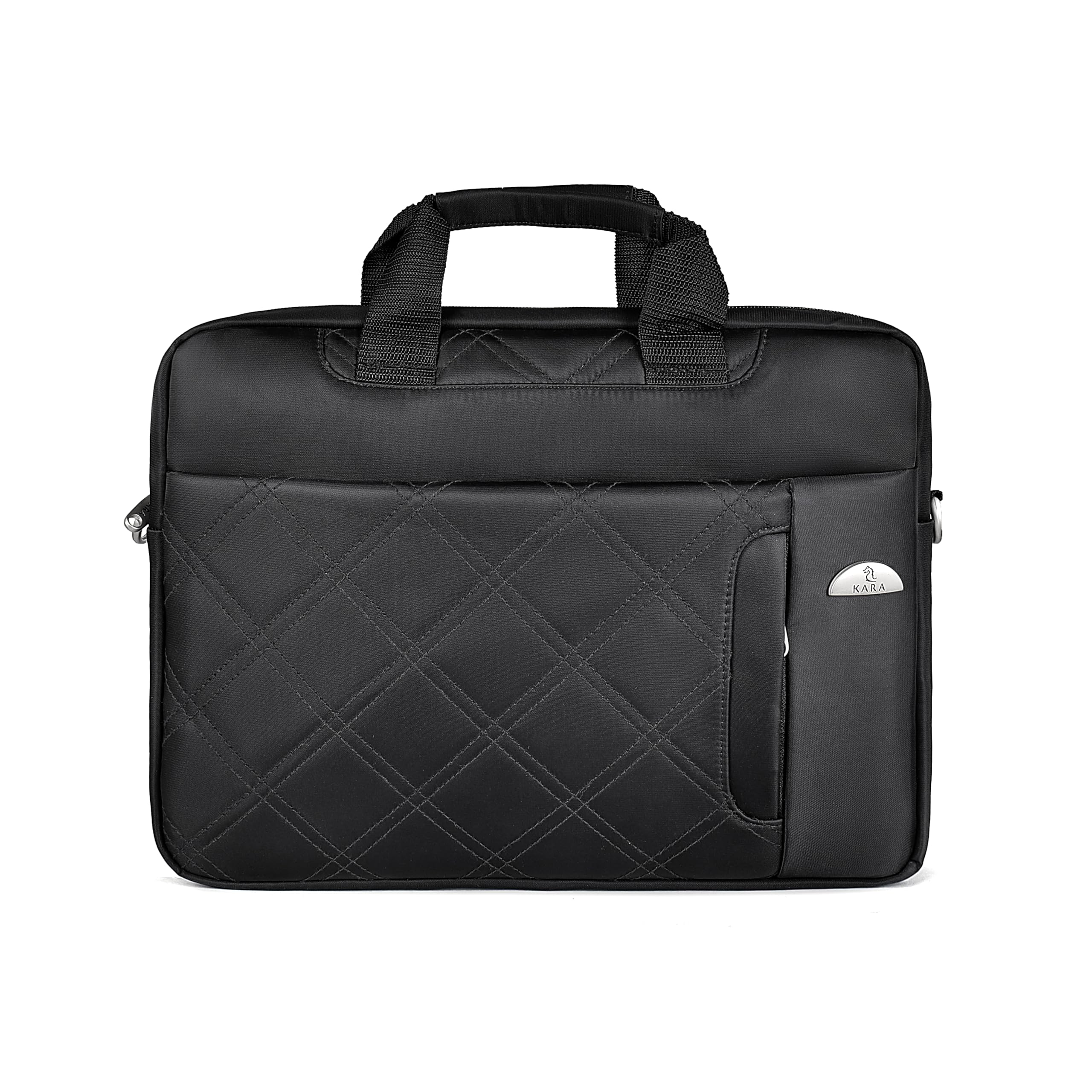 KARA Black Unisex Nylon 15" Inch Laptop Bag Messenger Bag for Office Macbook Briefcase Business Travel One Shoulder Bag (B01M1ELE7C) Amazon Price History, Amazon Price Tracker