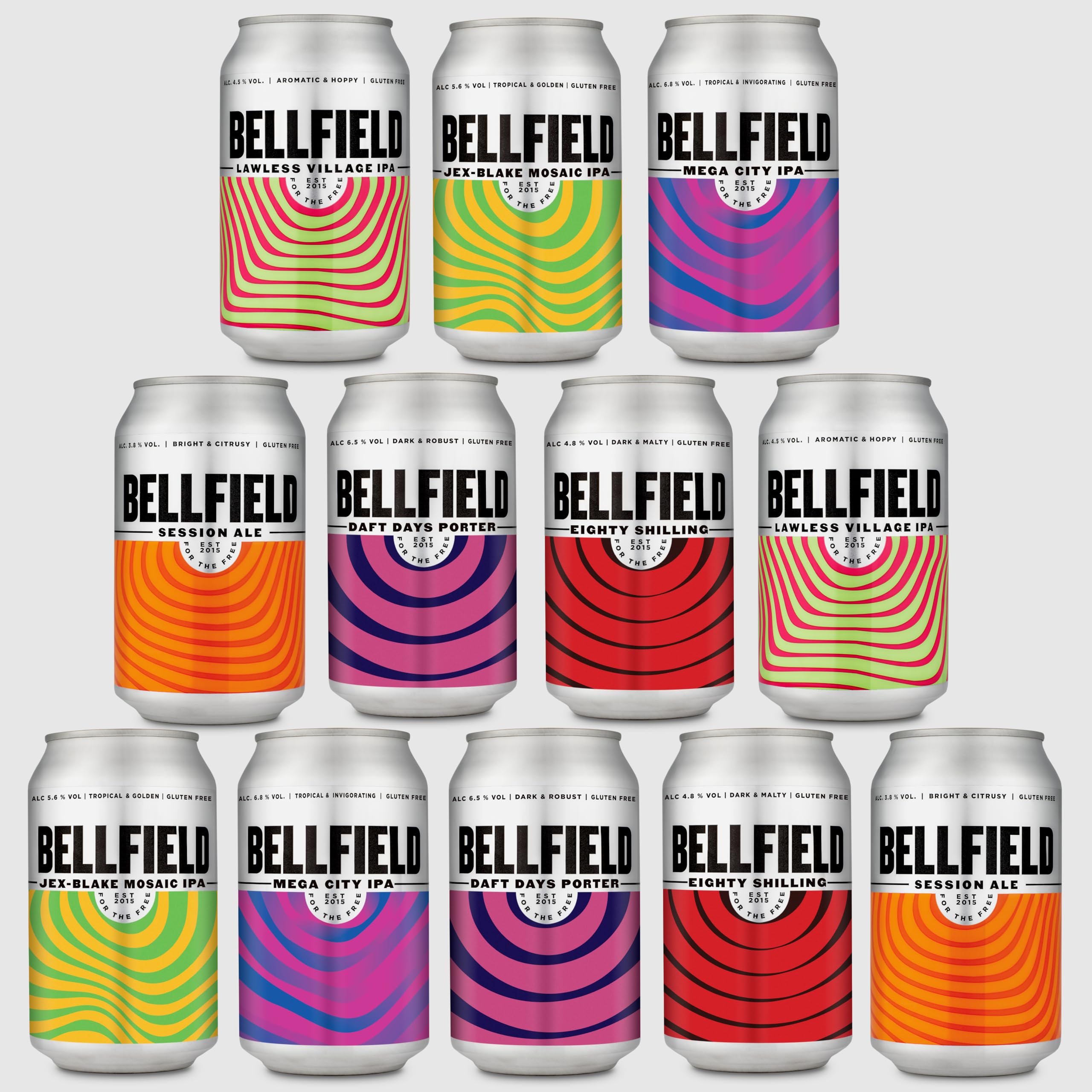 Bellfield BreweryMixed Case - Hoppy IPAs & Ales (vegan & gluten-free craft beer)