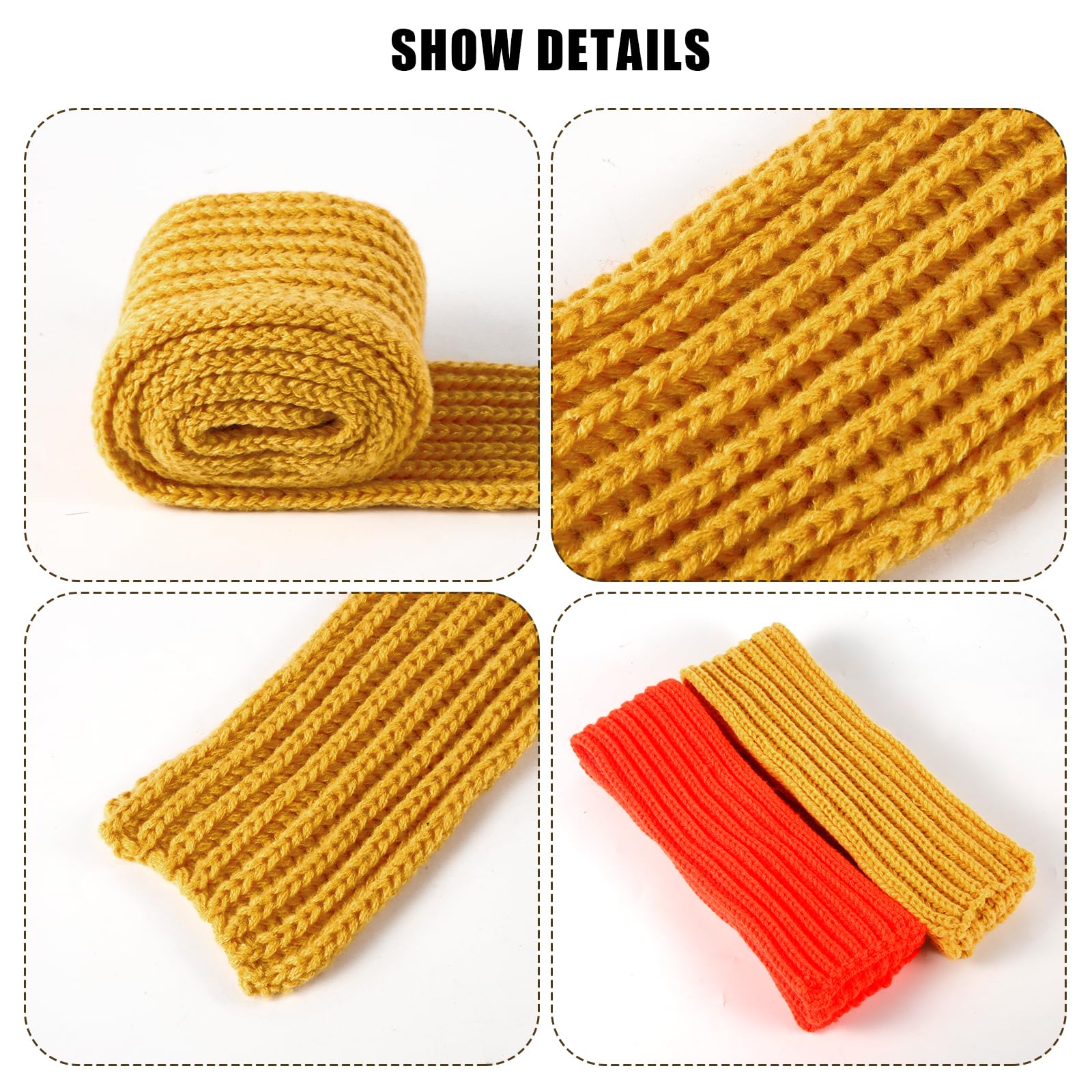XIHIRCD 2 Bufanda para Niños, Bufandas de Punto Pequeñas Calentador Cuello Invierno Ropa de Invierno para Niños Pequeños, Niñas y Niños en Clima Frío (Jengibre, Naranja Brillante)