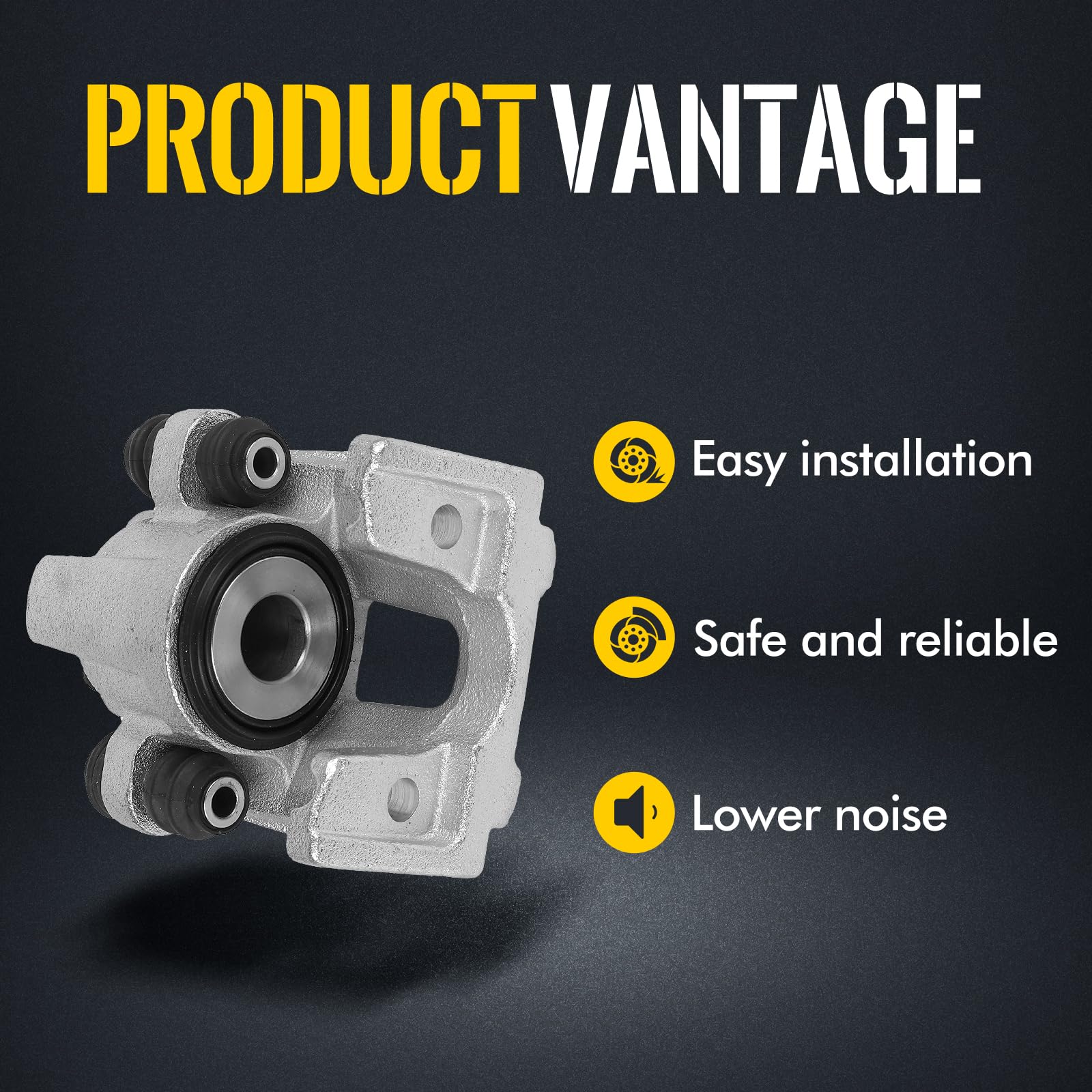Amazon.com: KUSATEC 184755 184754 Rear Disc Brake Caliper with