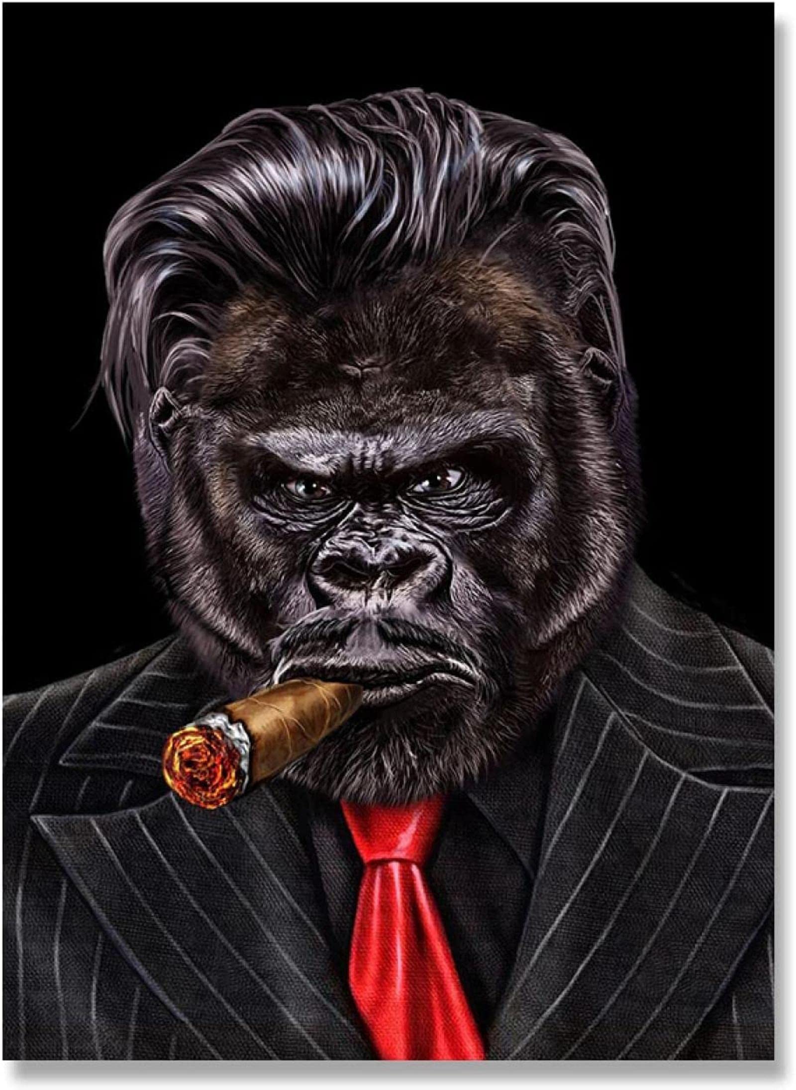 Scimmia Che Fuma Sigaro Wall Art Poster Scimmia Stampa Sigaro Stampa  Scimmia Che Fuma - Italia, image size:1600x2189