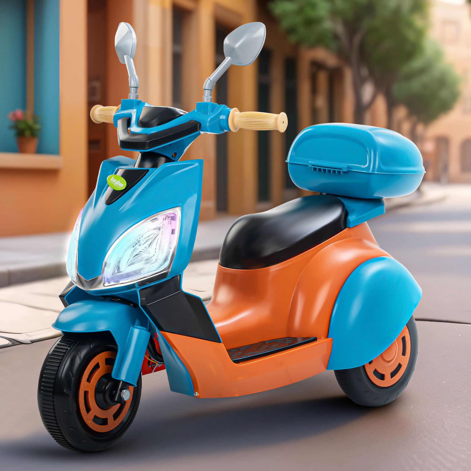 Baybee Trixo Battery Operated Bike for Kids, Ride on Toys Kids Bike Scooty with Music & Light, Baby Rechargeable Battery Bike, Electric Bike for Kids to Drive 1 to 4 Years (Trixo Blue) (B0DFY92L4X) Amazon Price History, Amazon Price Tracker