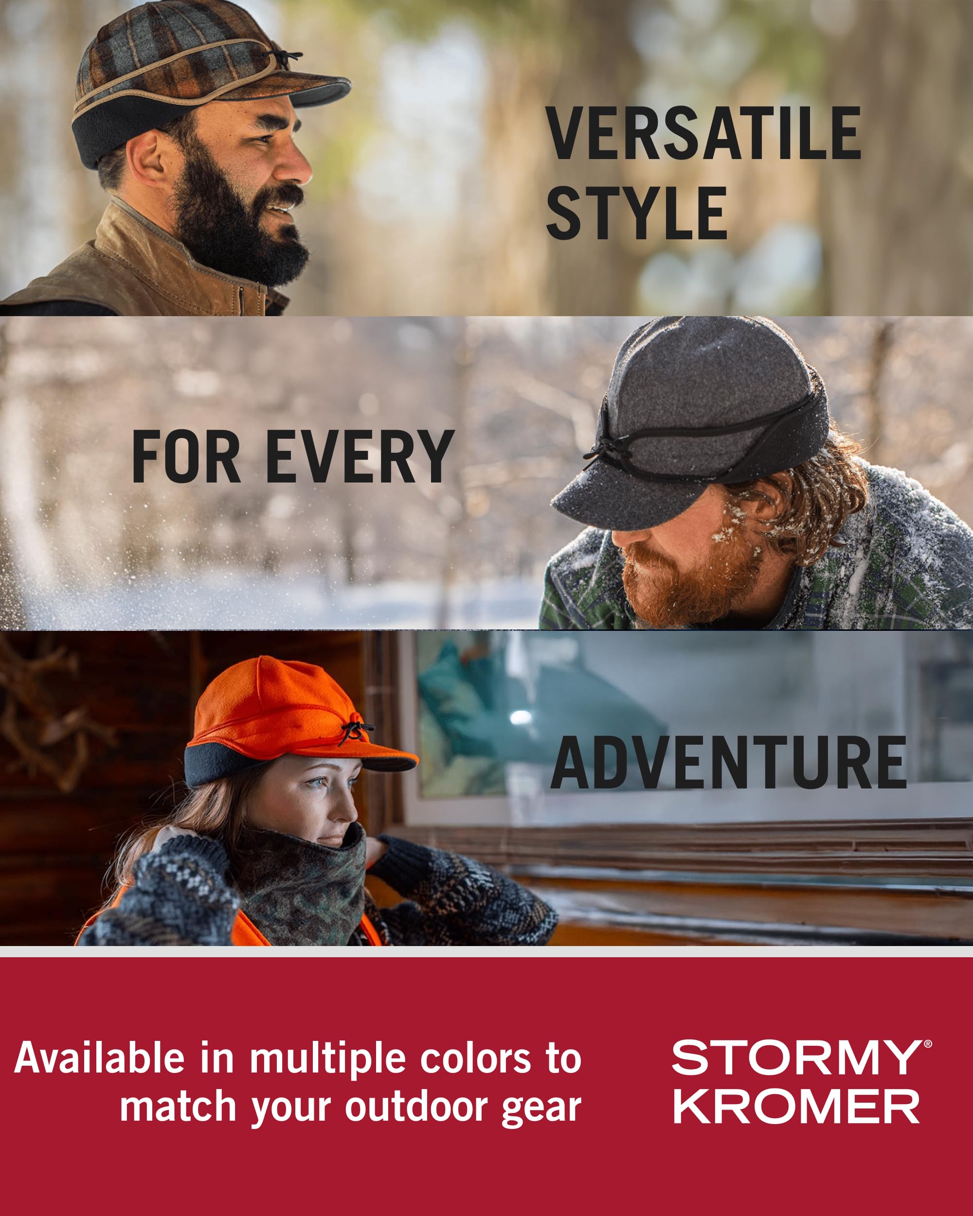 Stormy Kromer Rancher Cap - Gorro de Lana Thinsulate de Invierno con Orejeras de Forro Polar