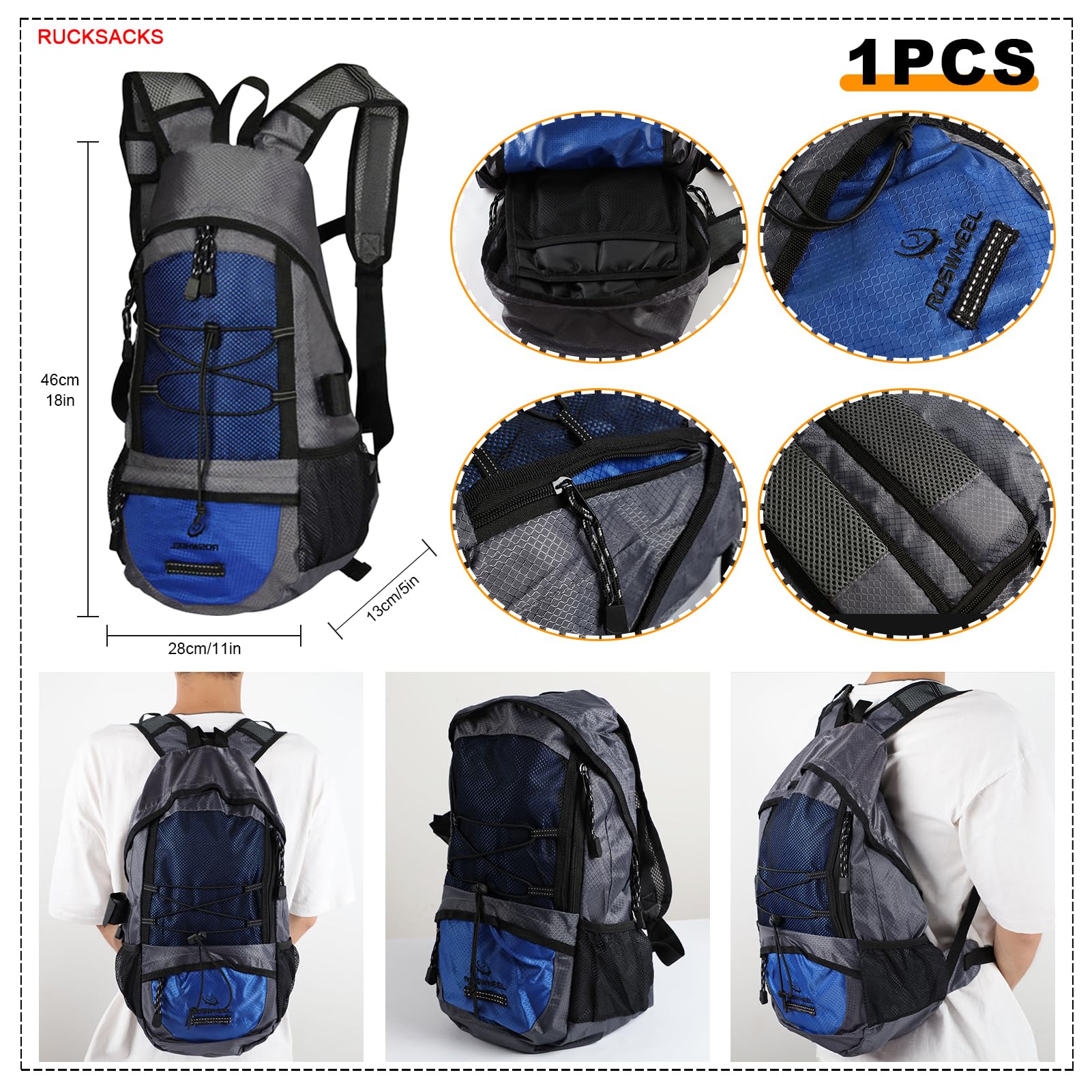 Angelrucksack Angelzubehör Set Angelköder Angeltaschen, 540-teiliges Komplett Angelset mit Tackle Box und Angelrucksack für Zander, Forelle, Barsch