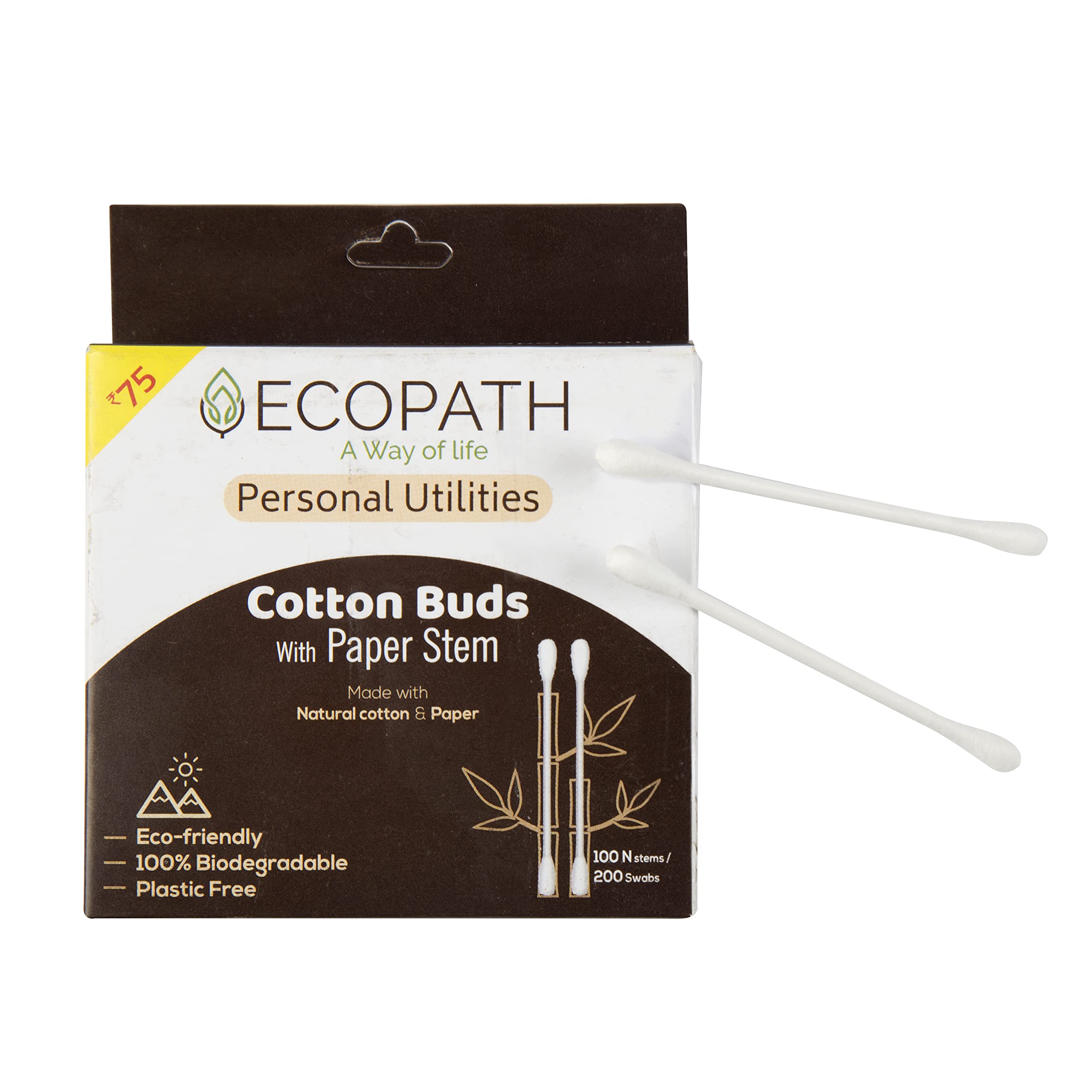 Paper Stem Cotton Buds | Dual-Tipped Q-Tips for Ear Cleaning & Makeup | 100% Biodegradable, Eco-Friendly & Plastic-Free Cotton Swabs | Soft & Absorbent | (pcb-4)-picture-31