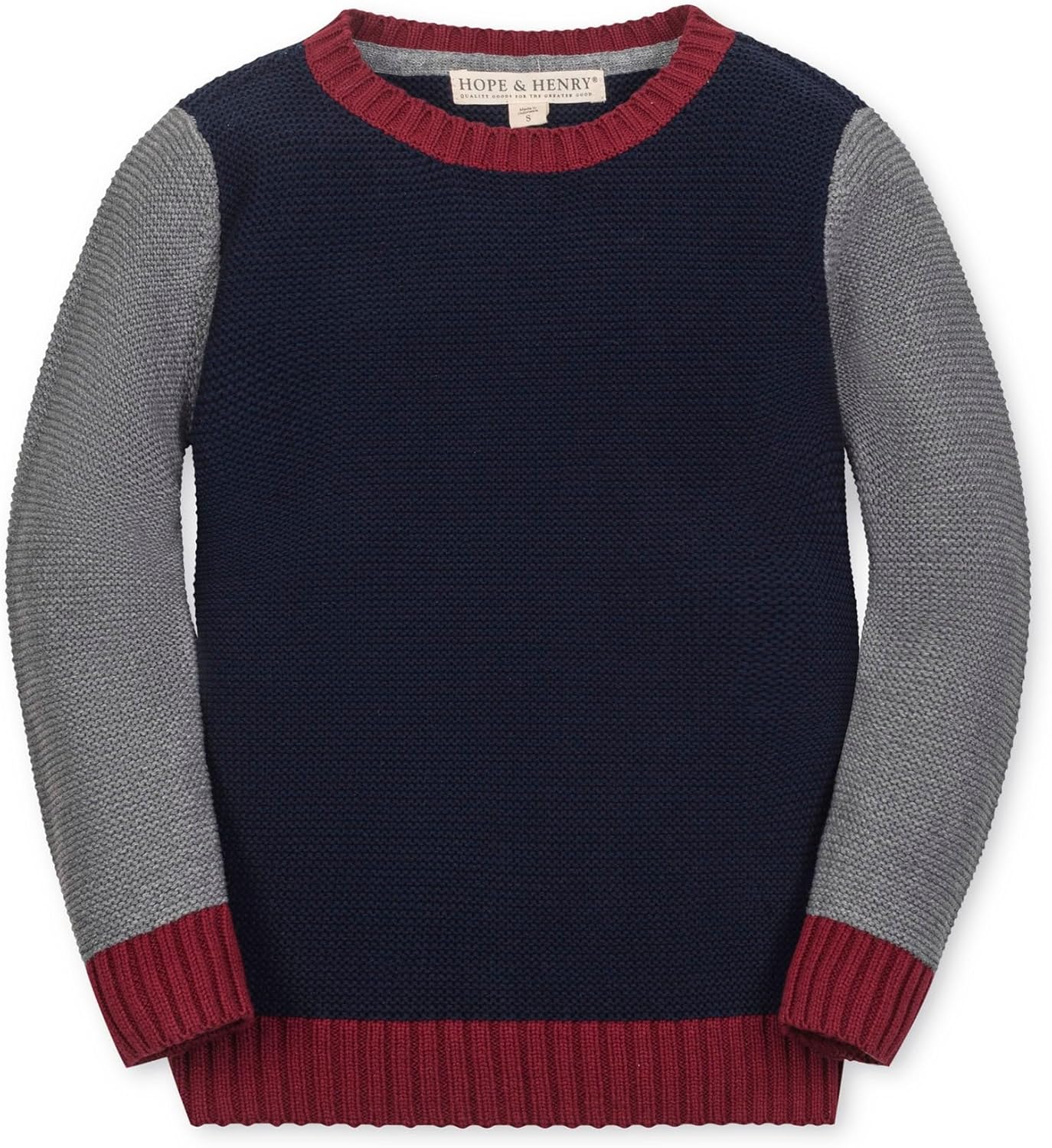 Hope & Henry Girls Cable Front Pullover Sweater