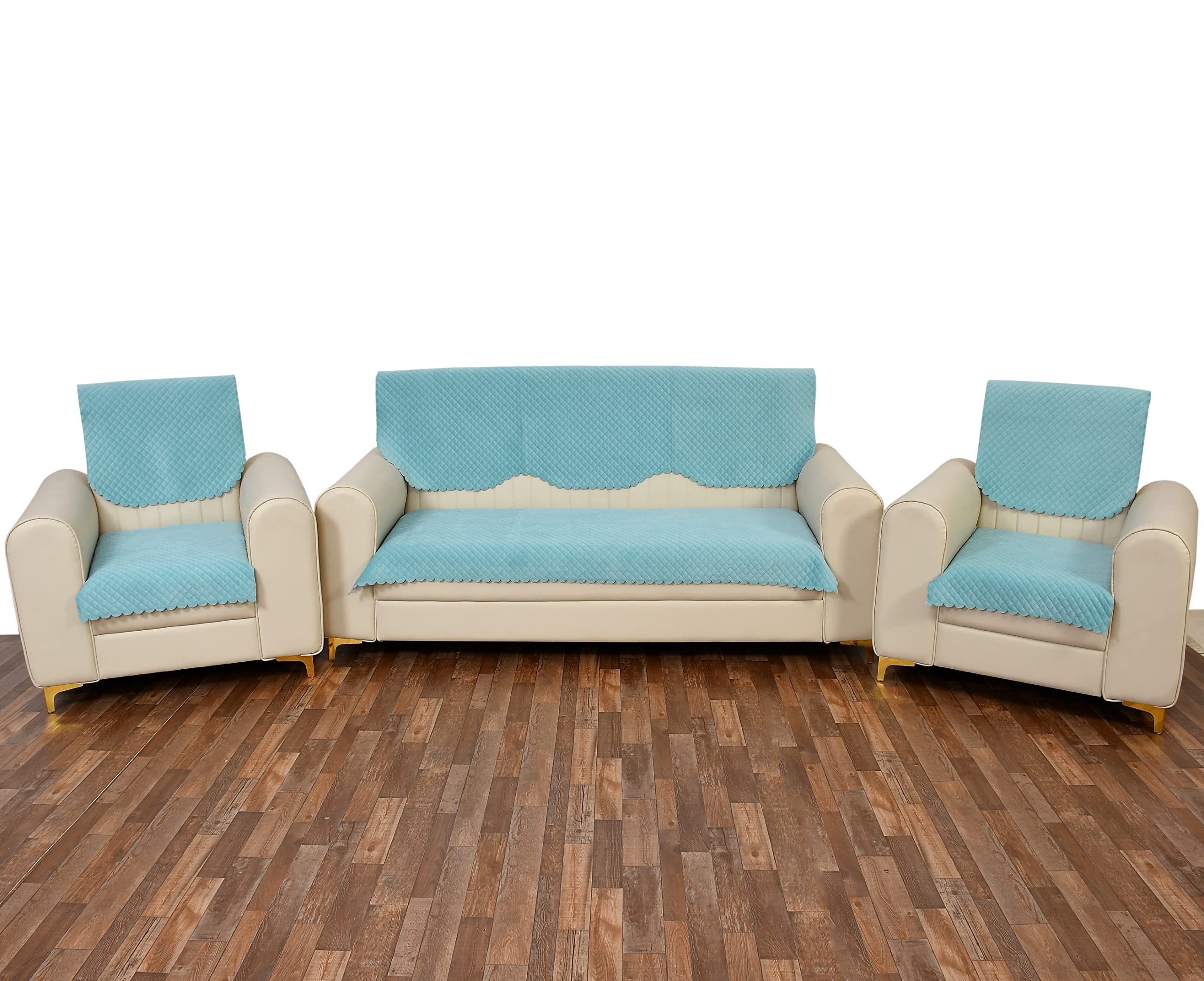 elegance living Velvet 5 Seater Protective Sofa Cover Set for Living Room,Office & Home Décor (3+1+1) Aqua Blue (B0BNXHW3H3) Amazon Price History, Amazon Price Tracker