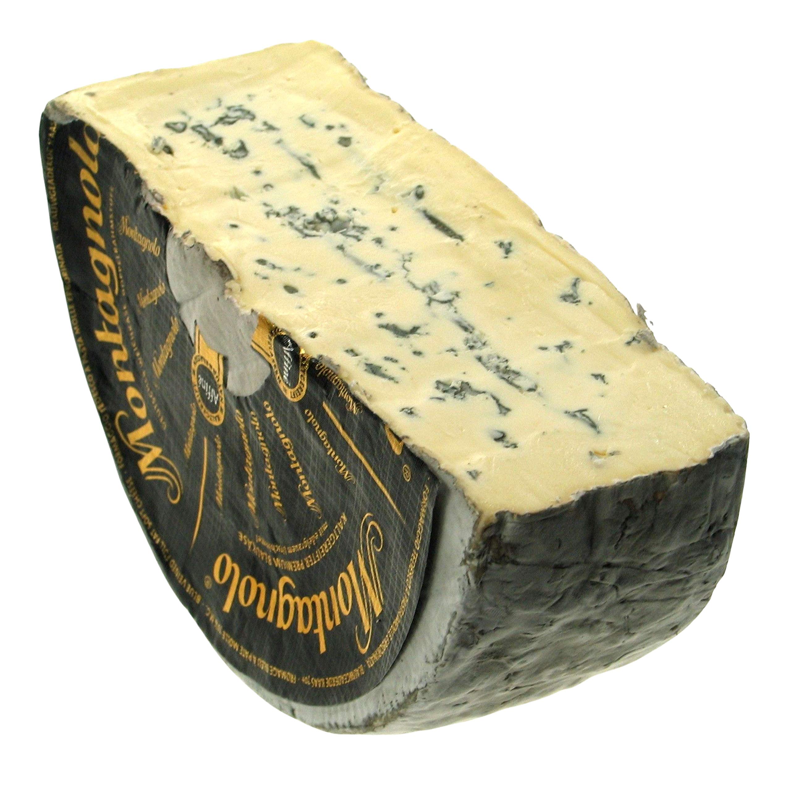 Queso Azul Cremoso Montagnolo - Hecho a partir de leche de vaca pasteurizada y se elabora a partir de una receta tradicional - Medio Queso 1.100 gramos Peso Aproximado