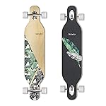 VOLADOR Urban Freeride Pro Longboard| Adaptive Cruiser 42inch| North America Maple| Camber Concave Drop Through Longboard Complete| Setup for Urban Commuting (Banana Tree)
