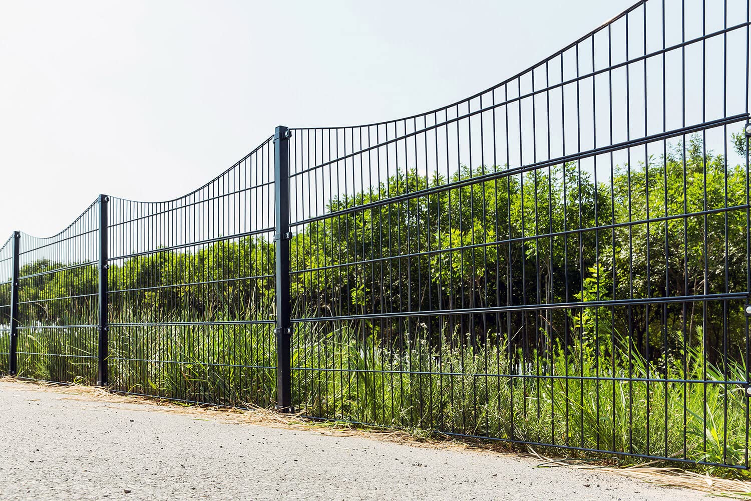 Home Deluxe - Ogrodzenie z podwójnym prętem antracytowym, dekoracja Tal - długość: 40 m wysokość: 80 cm kompletny zestaw - stal ocynkowana ogniowo - trwała powłoka proszkowa I płot ogrodowy, płot
