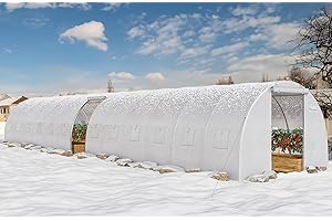 YITAHOME 44x10x7ft Greenhouse|Extra Large Heavy Duty 4 Zipper Doors Outdoor Greenhouses 24...