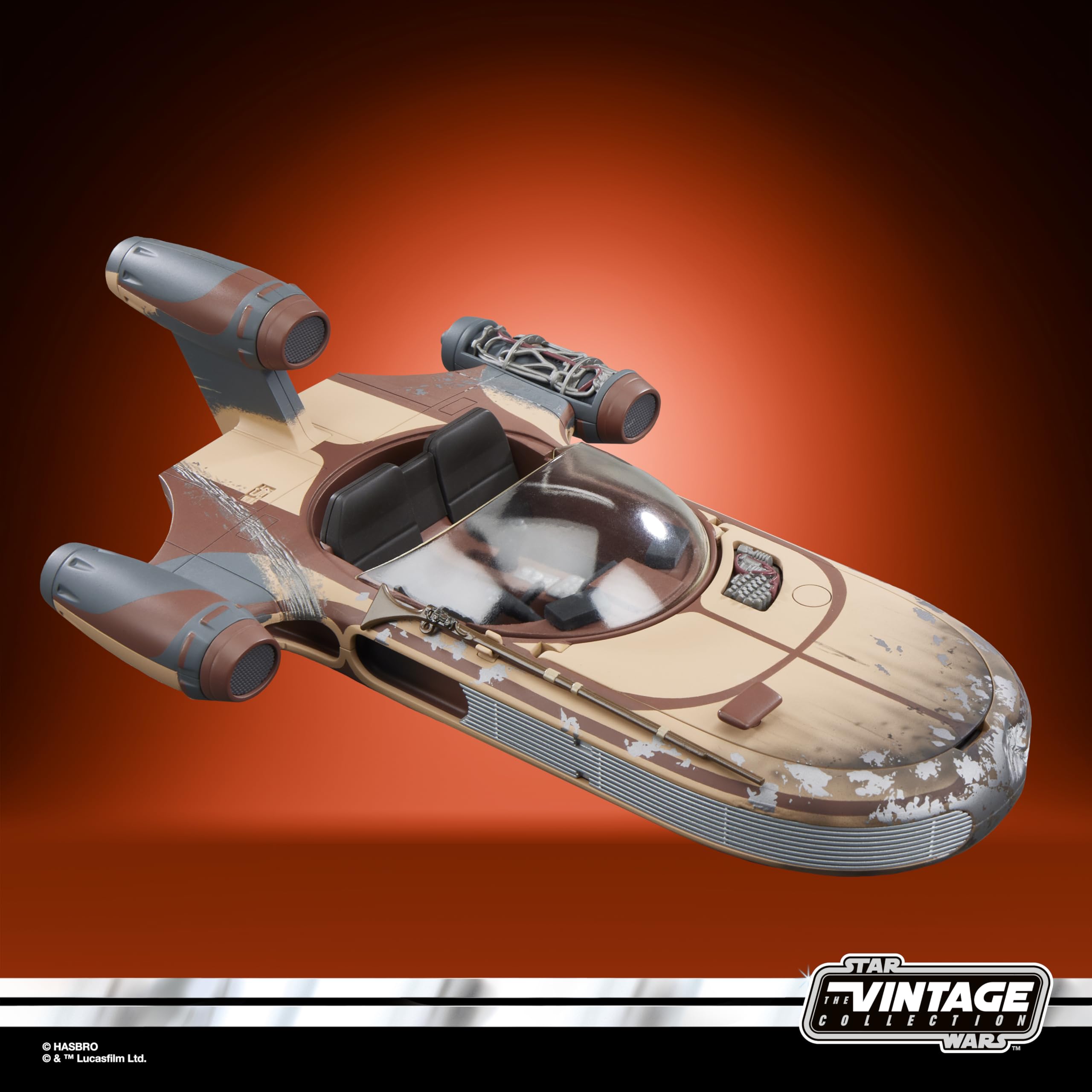 Hasbro Star Wars Śmigacz Lądowy i Luke Skywalker z Serii Star Wars The Vintage Collection, 9,5-Centymetrowa Figurka i Model Pojazdu z Filmu Gwiezdne Wojny: Nowa Nadzieja