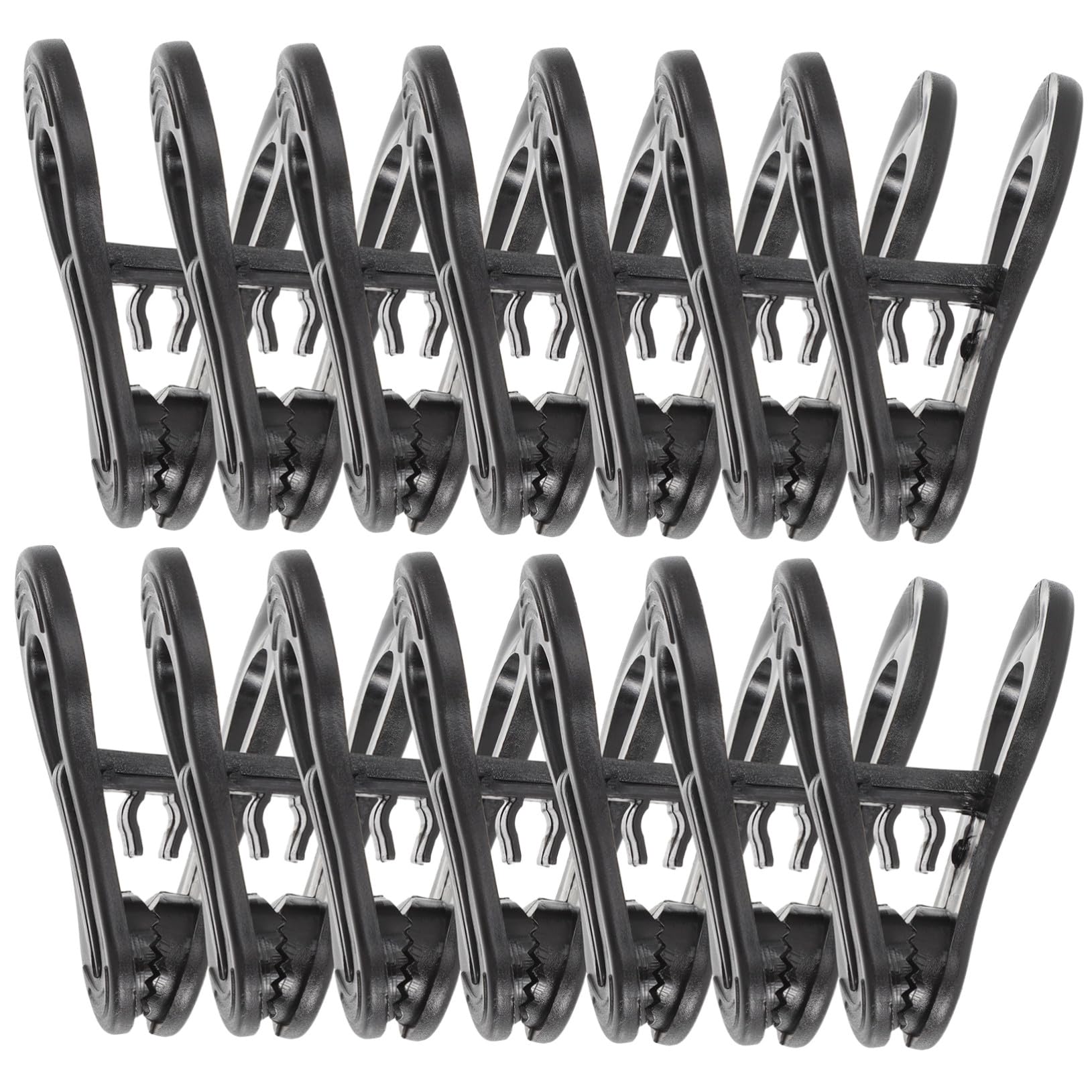 50 pezzi Clip per Vestiti in Plastica Nera Morsetti Resistenti per Grucce Rotonde e Appendini per Pantaloni Gonne e Organizzazione Armadio