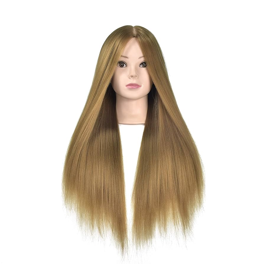 ❇️未使用品❣️練習用　マネキンヘッド ブラウンヘア未使用 クリップ付き　人毛　美容 Amazon.co.jp: 5-2 ブラウンマネキンヘッド100％人毛 カット