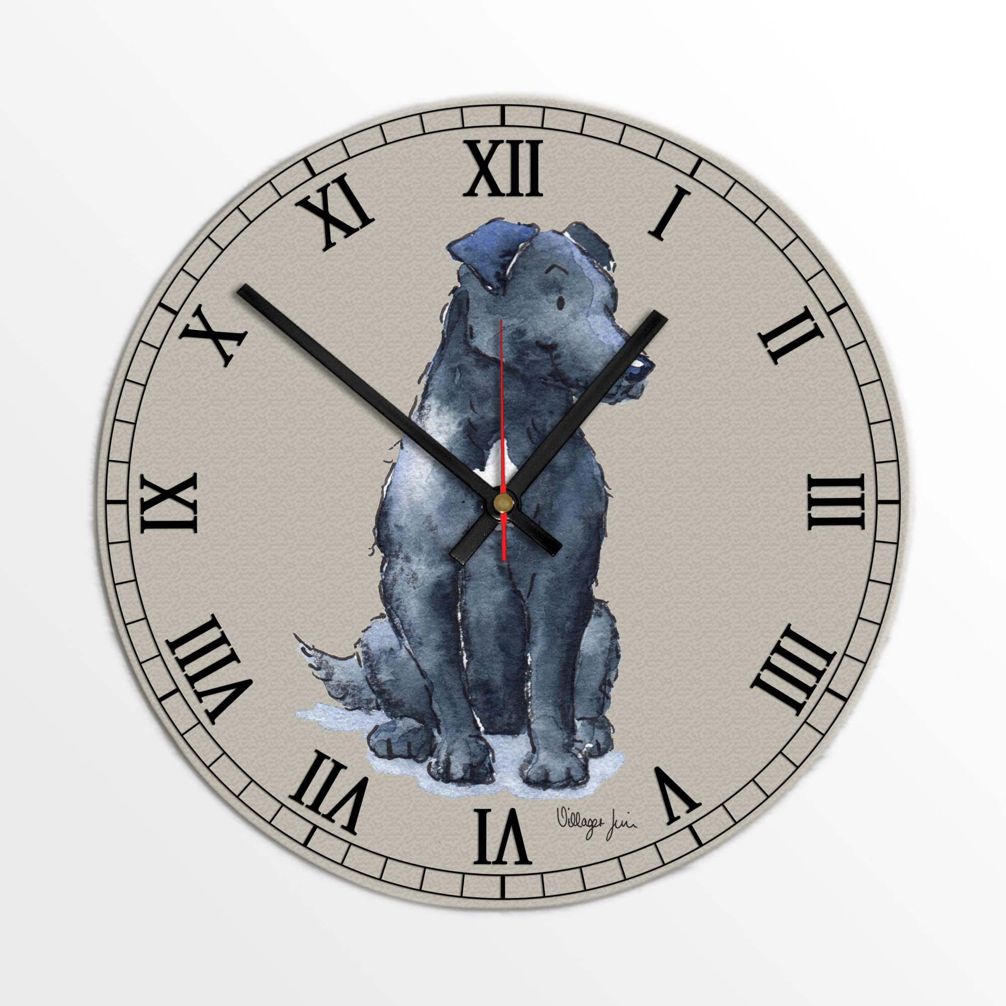 Image Industry Patterdale Clock - Glass Clock - Wall Clock - Dog Lovers - Dog Gift