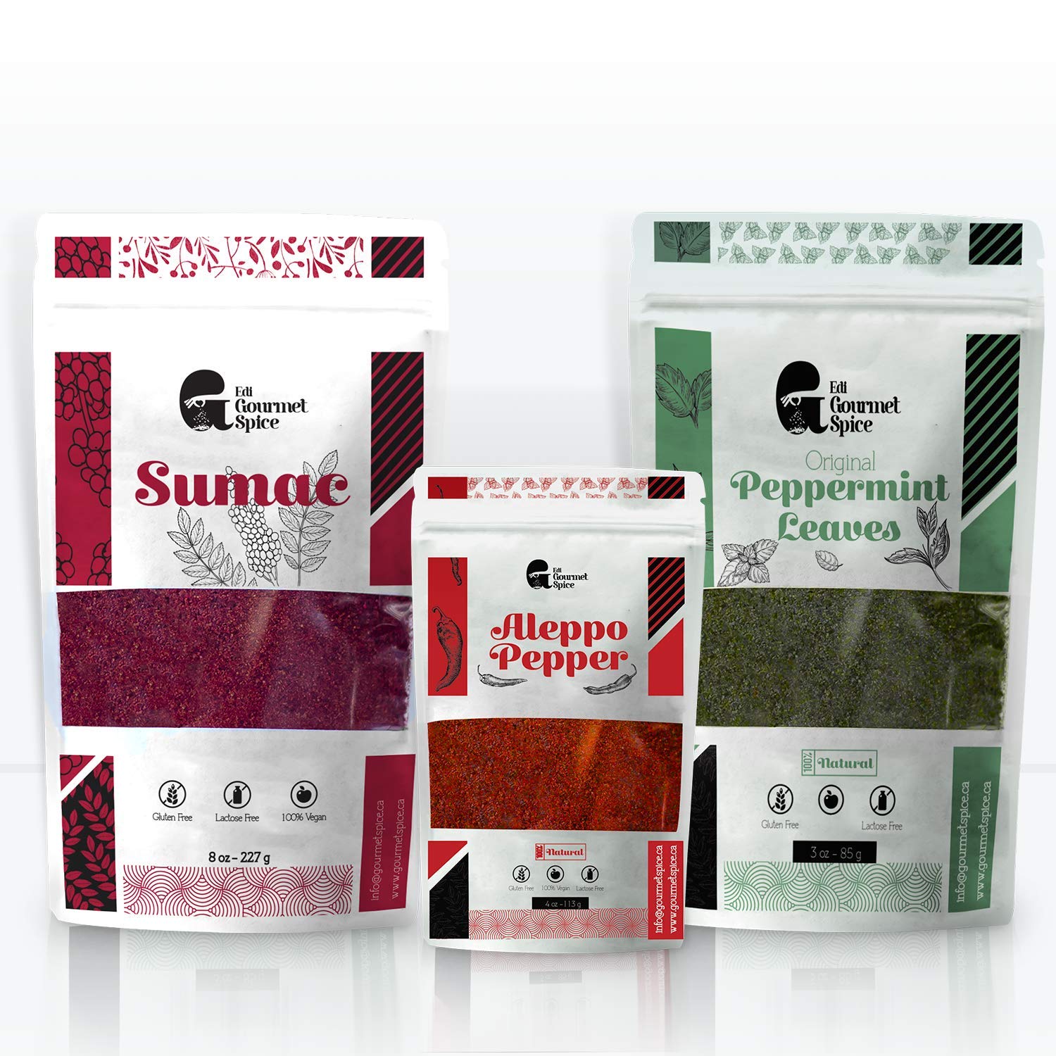 Edi Gourmet Spice Sumac 8 oz, Resealable Bag, 100 pure natural, No