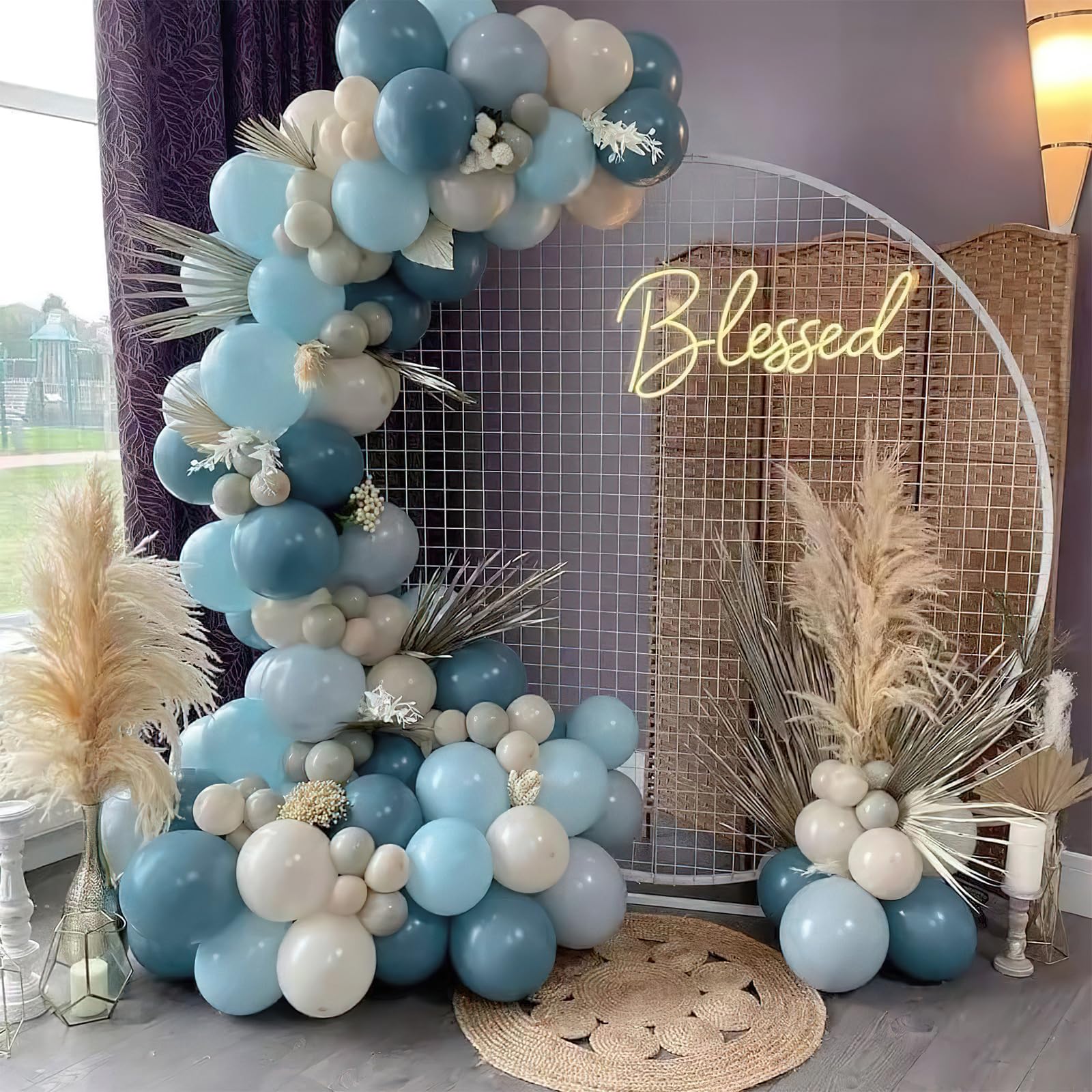 Snapklik.com : Dusty Blue Balloons 50pcs 12 Inch Slate Blue Boho ...