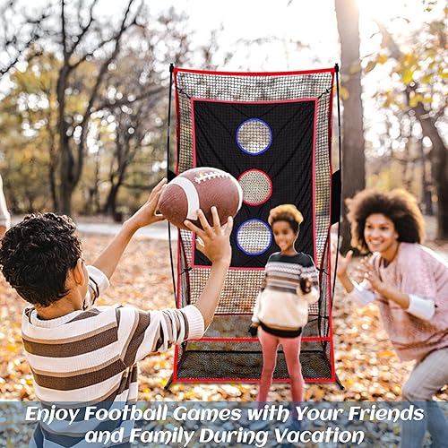 Miniatura 5 de Redes de fútbol para lanzar, patear, objetivos de campo - Red de práctica de mariscal de campo para mejorar la precisión