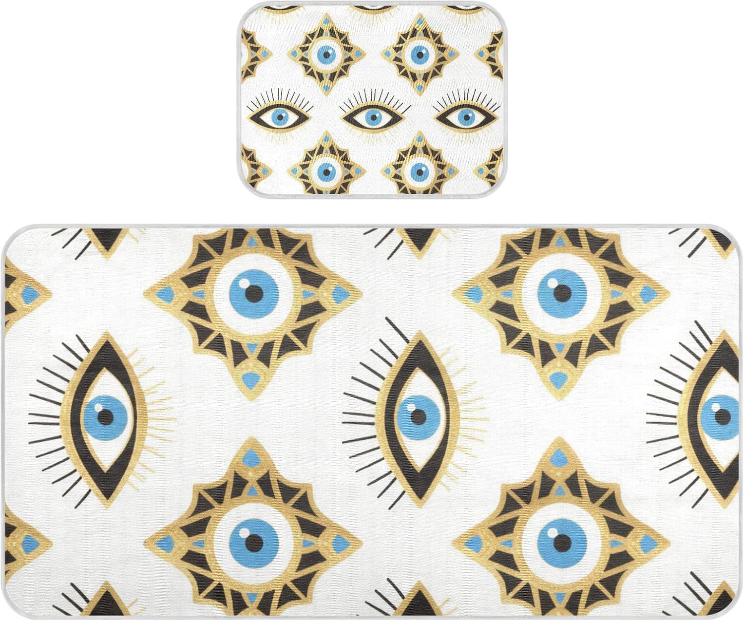 Bohemian Blue Eyes Cooling Baby Mattress Cover 28" x 52" Washable Mattress Pads for Baby&Toddler