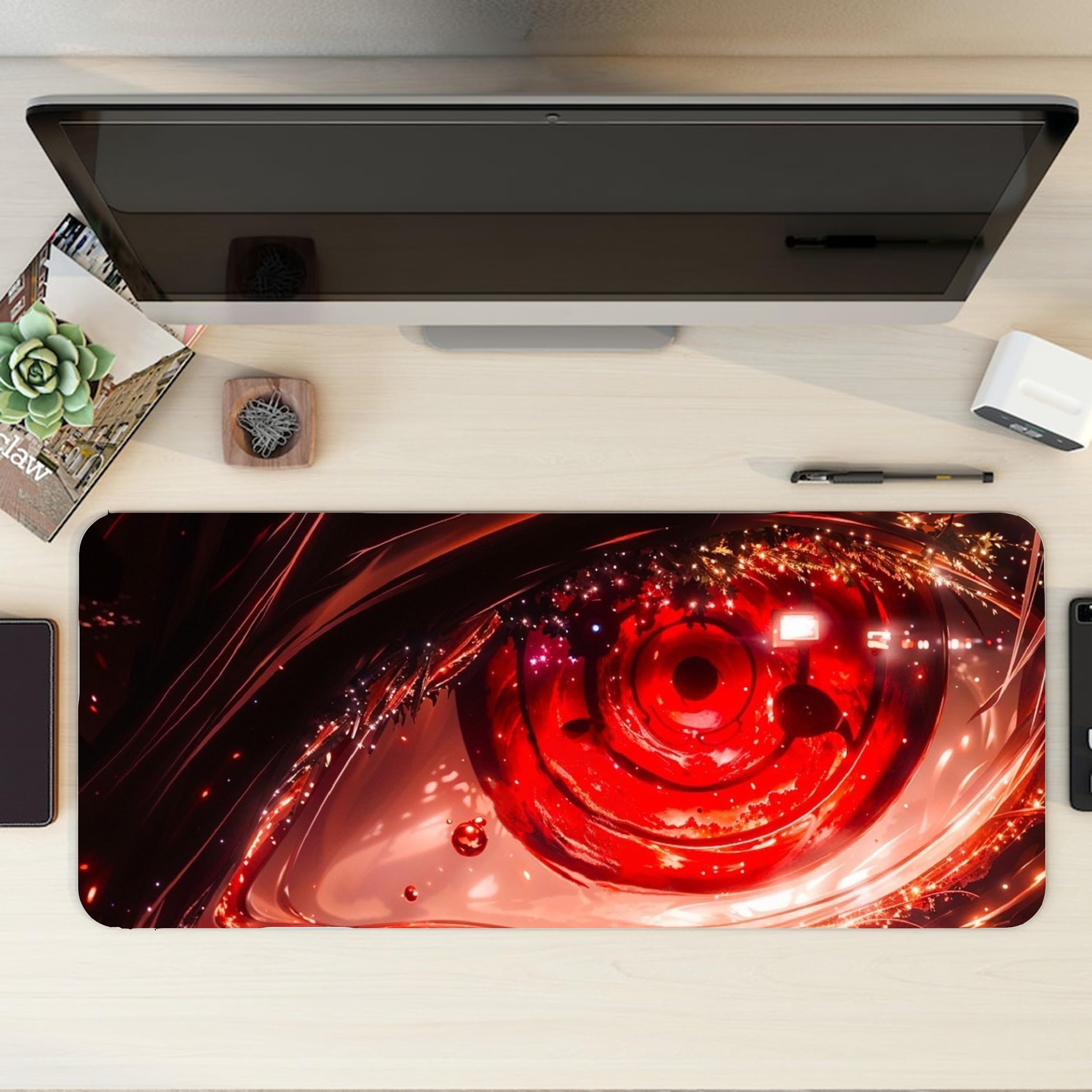 XL Extended Gaming Mouse Pad | XXL Large Desk Mat 60x30cm for Laptop & PC | Non-Slip Rubber Base, Waterproof, Durable & Smooth Surface | Office, Gaming & Study, asthetic-image-27