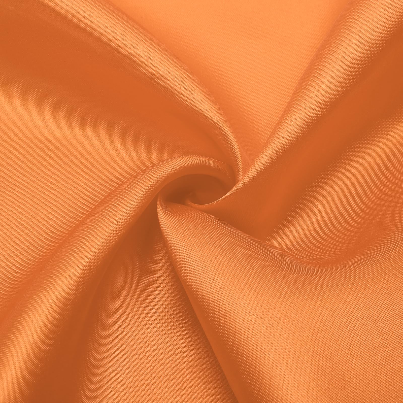 sourcing map Orange Satin Fabric by the Yard, 3 Yards 59" Wide Silky Soft Cloth Fabrics for Bridal Dress Wedding Decorations DIY Crafts Sewing Napkins