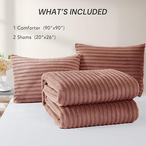 Miniatura 7 de Geniospin Juego de edredón tamaño individual, juego de ropa de cama de forro polar sherpa de microfelpa ultrasuave, color verde salvia, juego de